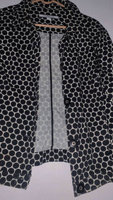 Winter Black & White Coat | Women Sweaters & Jackets | Medium | Preloved