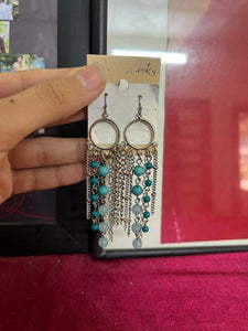 Earrings (Imported from USA) | Silver and Ferozi Earrings | Women Jewellery | New