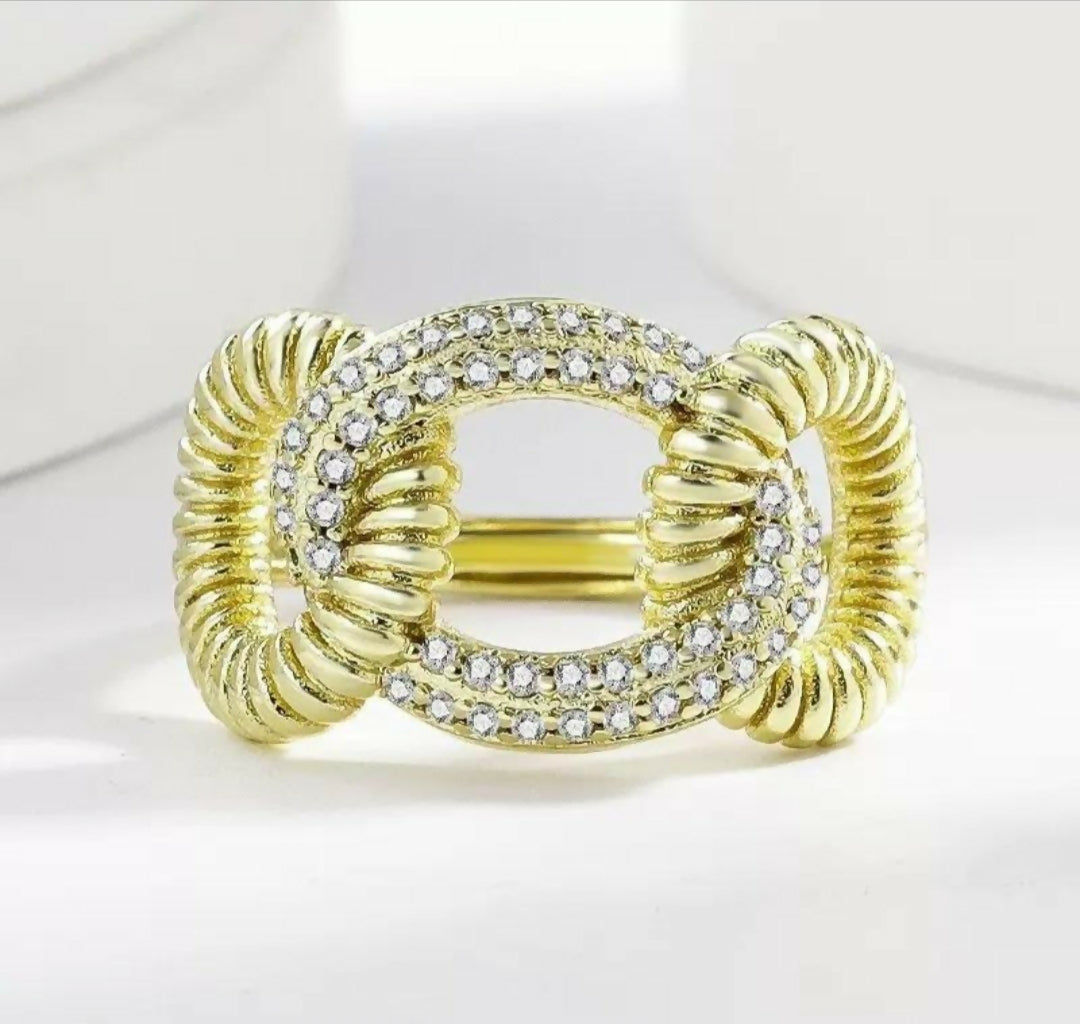 Round Chain Ring Adjustable-00782 | Women Jewelry | Rings | Brand New