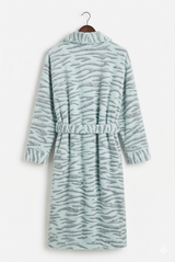 Luxury Embossed Zebra Plush Bathrobe for Women | Women Accessories | Bath Towels | Brand New