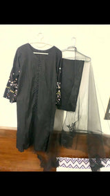 Beautiful Black Dress | Women Locally Made Kurta | Large | Preloved