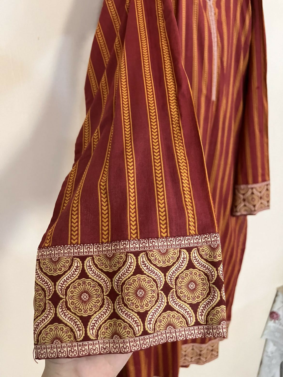 Printed Rust Kurta | Women Locally Made Kurta | Small | New