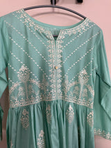 Sea Green Embroidered Frock | Women Frocks & Maxis | Small | New