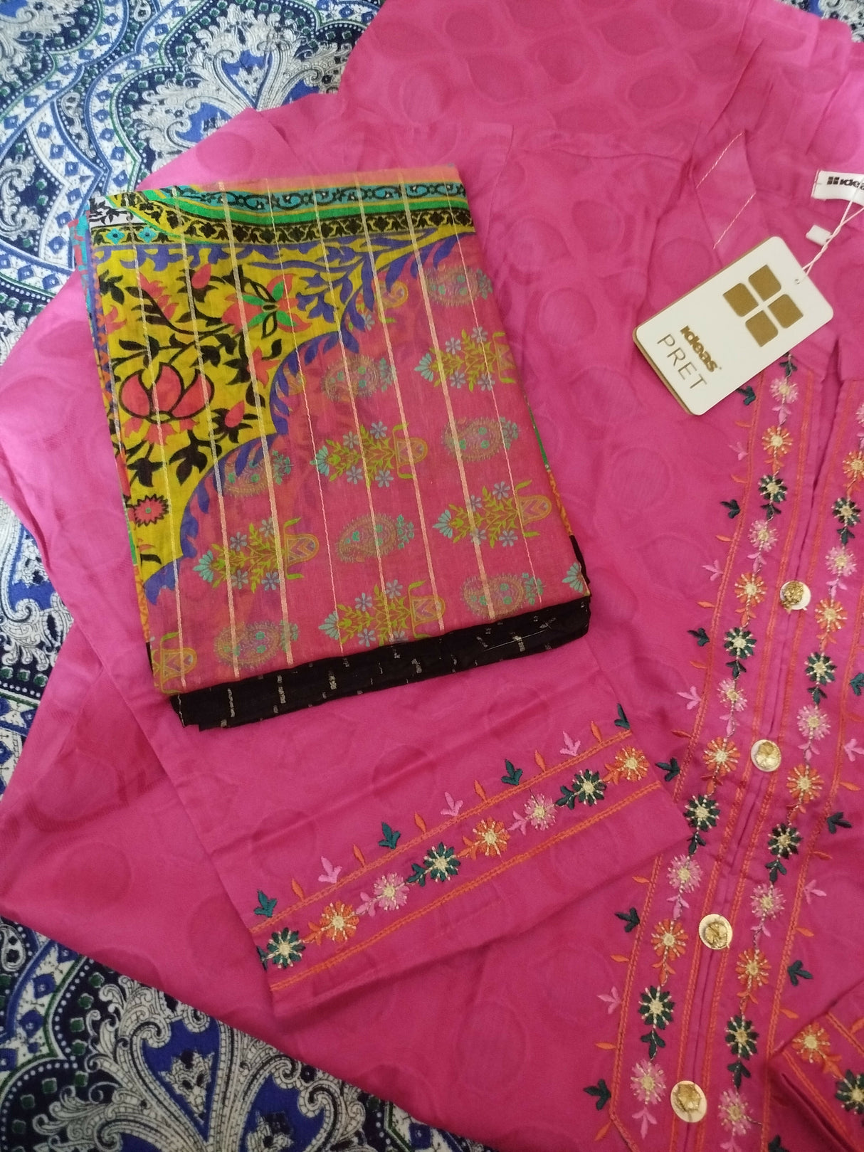 Gul Ahmed | Women Branded Kurta | Pink Kurta | XLarge | Brand New