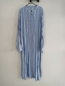 Blue & White Striped Kurta | Women Locally Made Kurta | Small | New