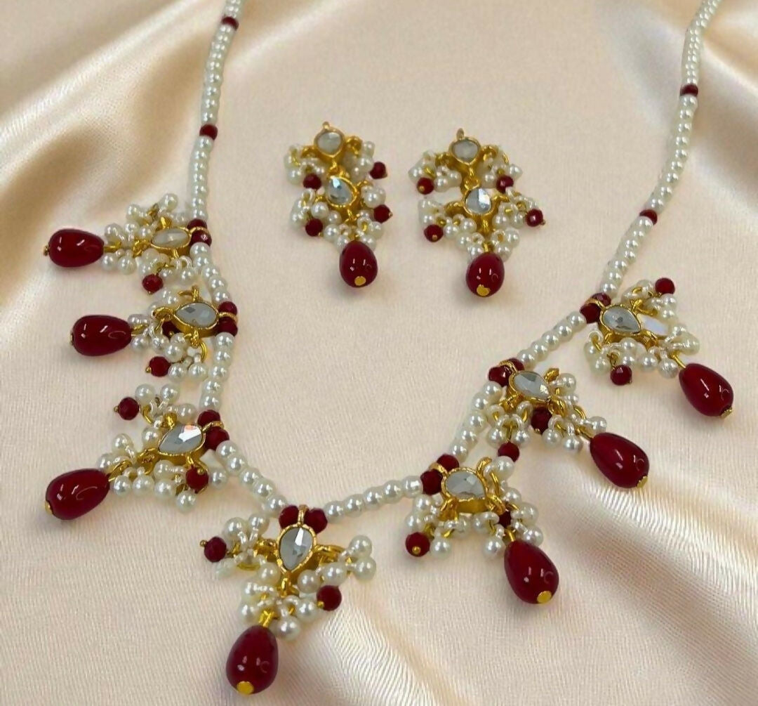 Pearl Drop Necklace Set-00012 | Women Jewelry | Wedding Jewelry & Sets | Brand New