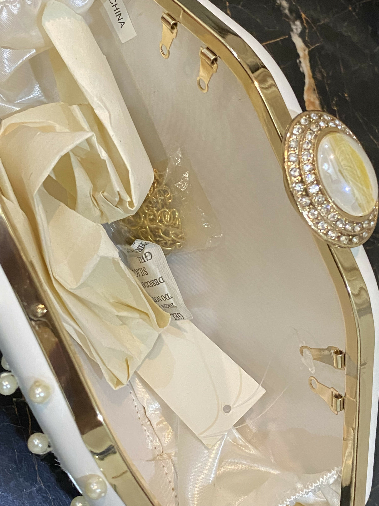 Luxury White Clutch | Women Bags | Medium | New