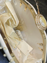 Luxury White Clutch | Women Bags | Medium | New