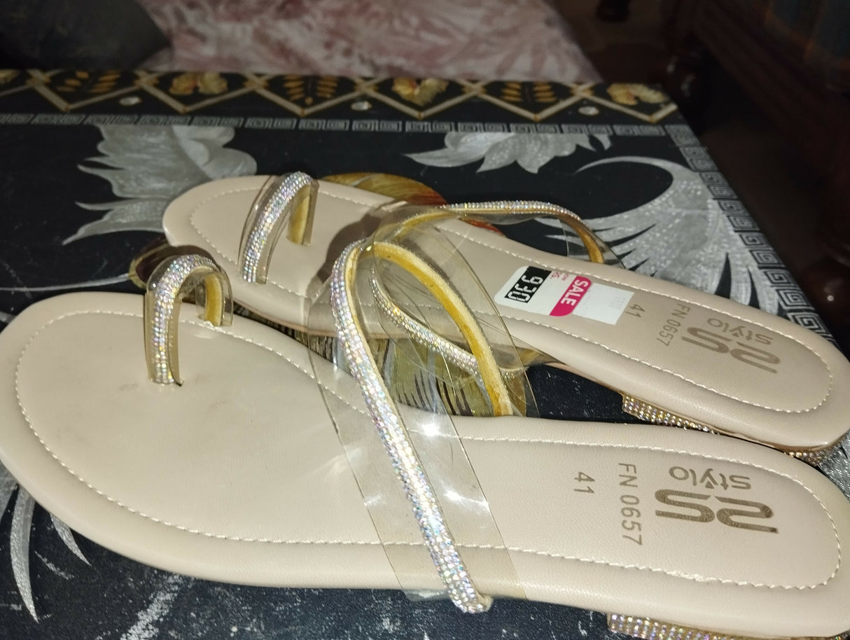 Stylo | Embellished Chappal | Sandals & Flats | Size:41 | Brand New