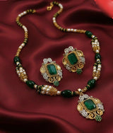 Rectangle Flower Drop Mala Set-00073 | Women Jewelry | Wedding Jewelry & Sets | Brand New