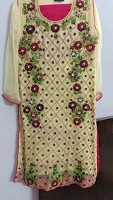 AA Collection Studio | Off-White Party Wear | Women Locally Mdae Formals | Medium | Worn Once