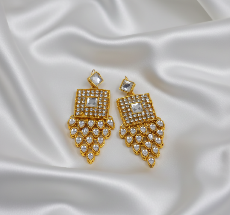 Square Tear Drop Earrings-00147 | Women Jewelry | Earrings | Brand New