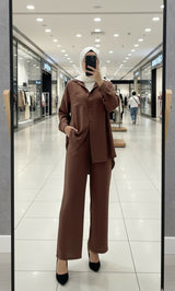 Western Brown Coord | Women Tops & Shirts | Medium | Preloved