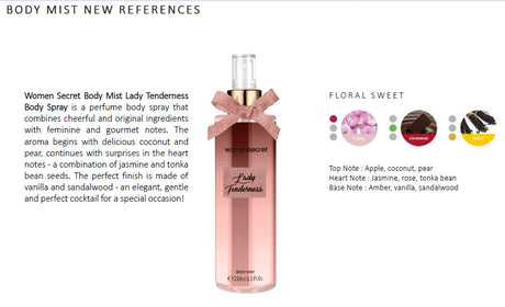 Buy Womens Secret Lady Tenderness Body Mist - 250ml in Pakistan