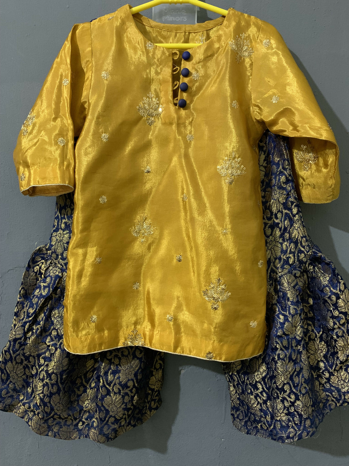 Girls Gharara Shirt | Kids | Girls Shalwar Kameez | 3 to 4 Yrs | Worn Once