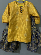 Girls Gharara Shirt | Kids | Girls Shalwar Kameez | 3 to 4 Yrs | Worn Once
