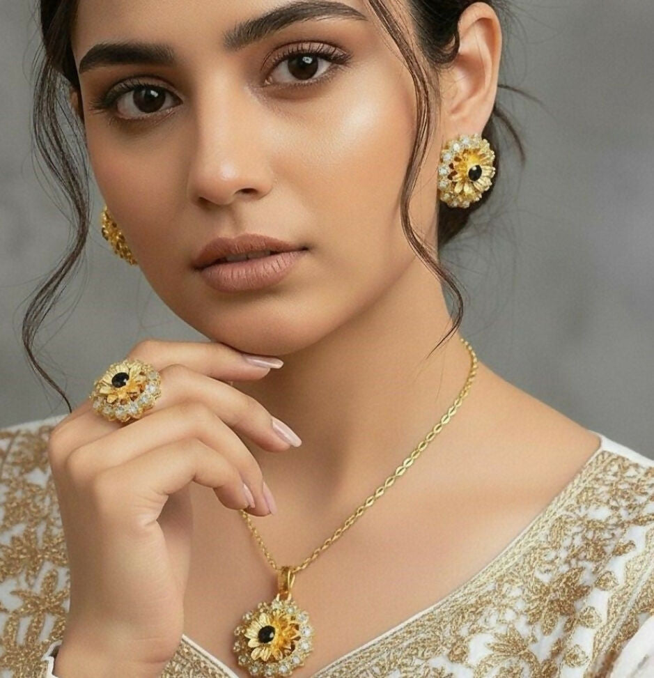 Flower Pendant Set-00266 | Women Jewelry | Necklaces & Pendants | Brand New