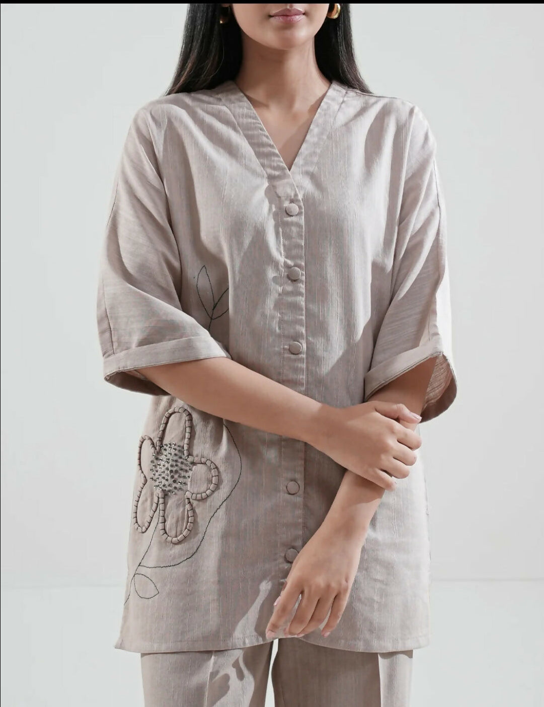 2PC Stitched Cord Set | Women Locally Made Kurta | Medium | New