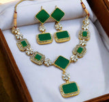 Square/Rectangle Drop Necklace Set-245 | Women Jewelry | Wedding Jewelry & Sets | Brand New
