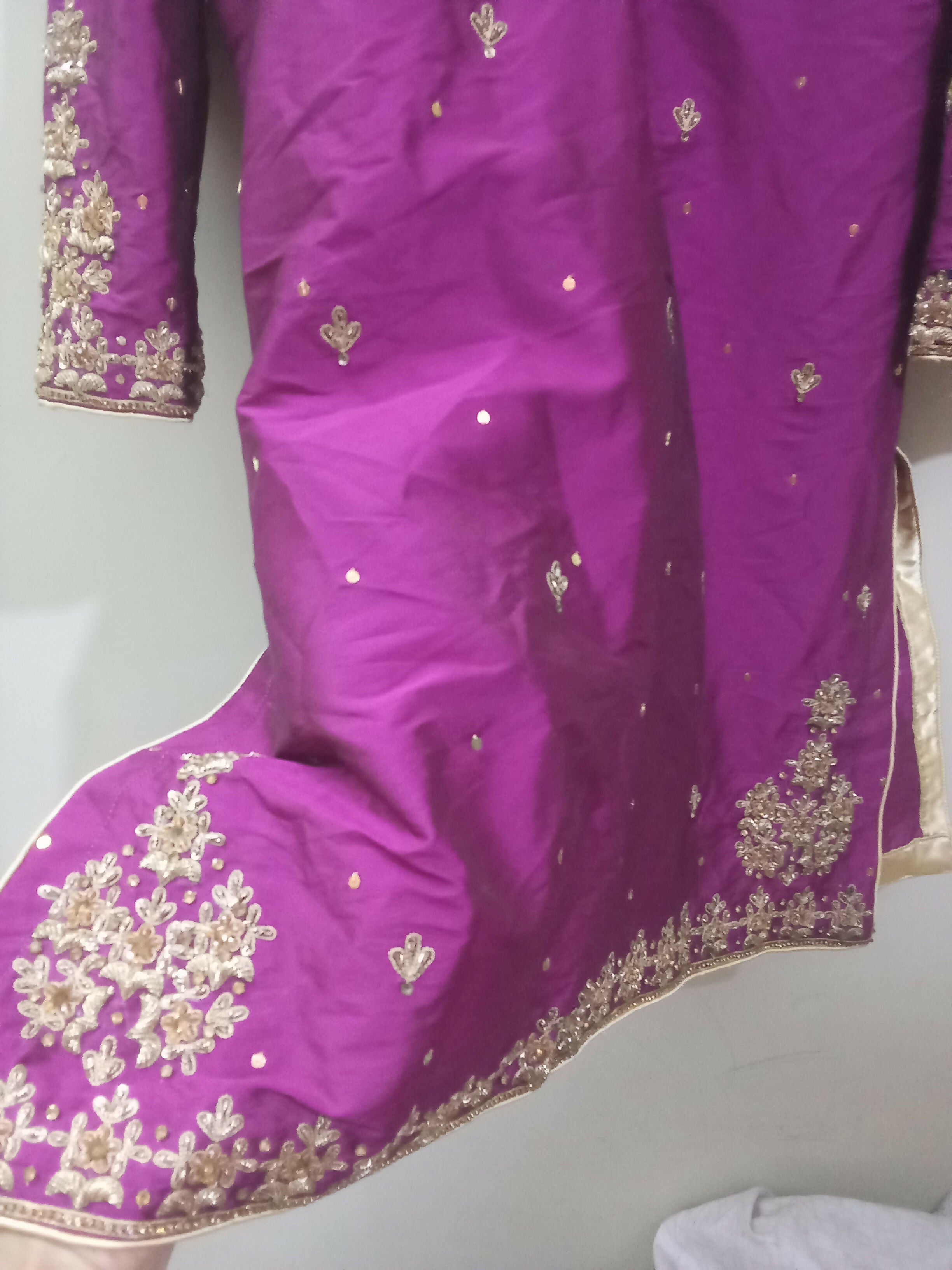 Purple Sharara Suit | Women Locally Made Formals | Medium | Preloved