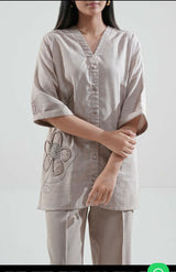 2PC Stitched Cord Set | Women Locally Made Kurta | Medium | New