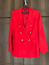 Red Blazer | Women Sweaters & Jackets | Medium | Worn Once