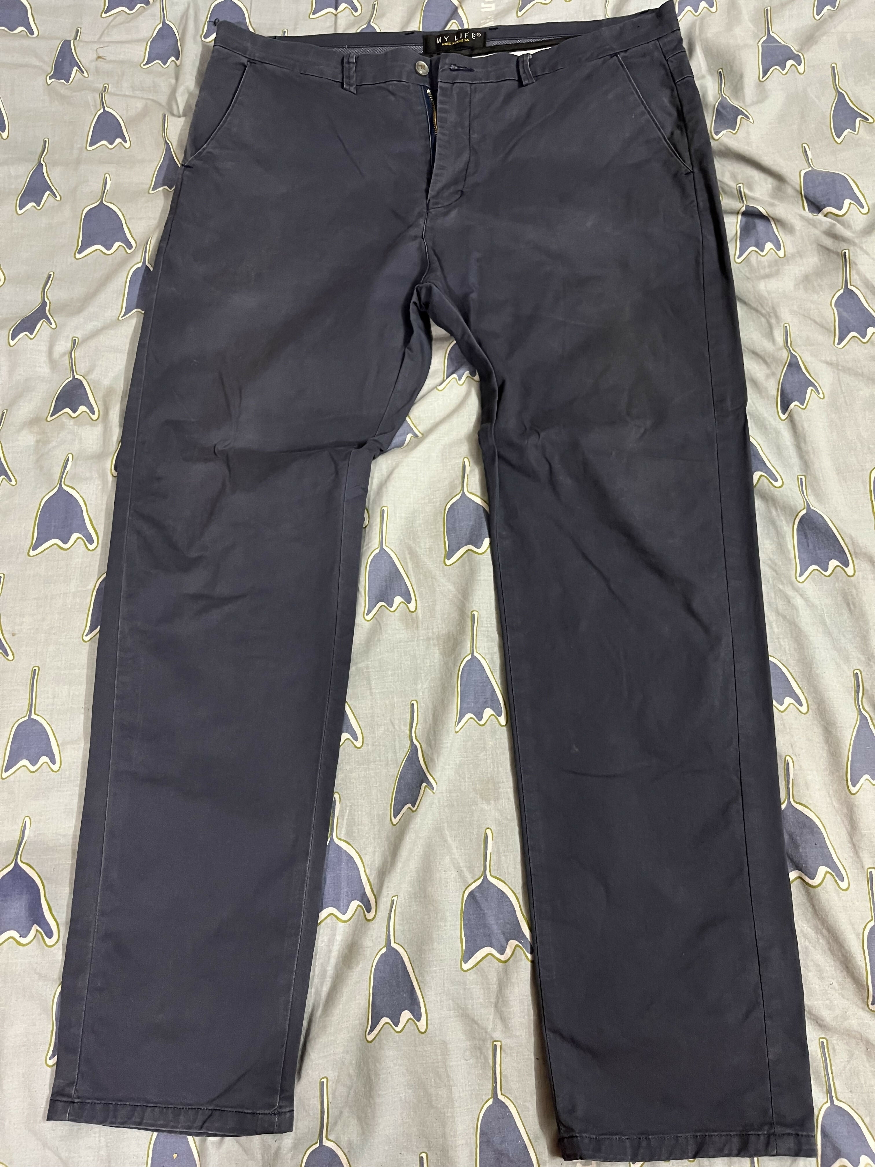 MyLife | Navy Blue Cotton Pants | Men Jeans & Bottoms | Worn Once