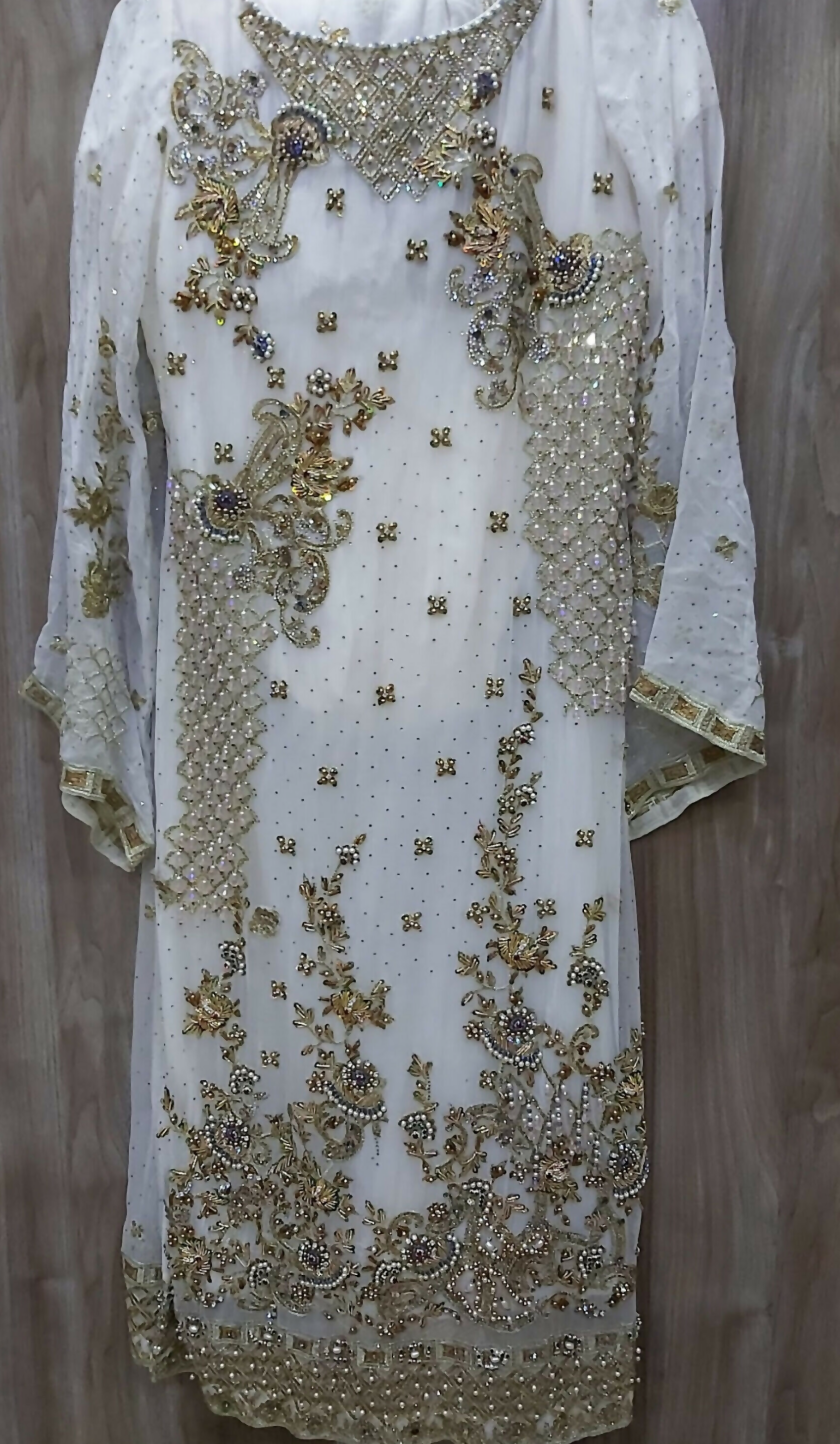 Formal White Suit | Heavy Embroidery | Medium | Worn Once