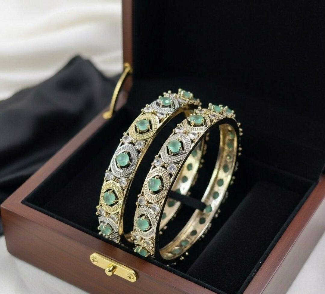 Imported Round Stone Bangle Set-00011 | Women Jewelry | Bangles/Bracelets | Brand New