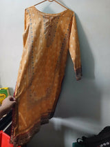 Asim Jofa | Women Branded Kurta | Large | Orange | Preloved