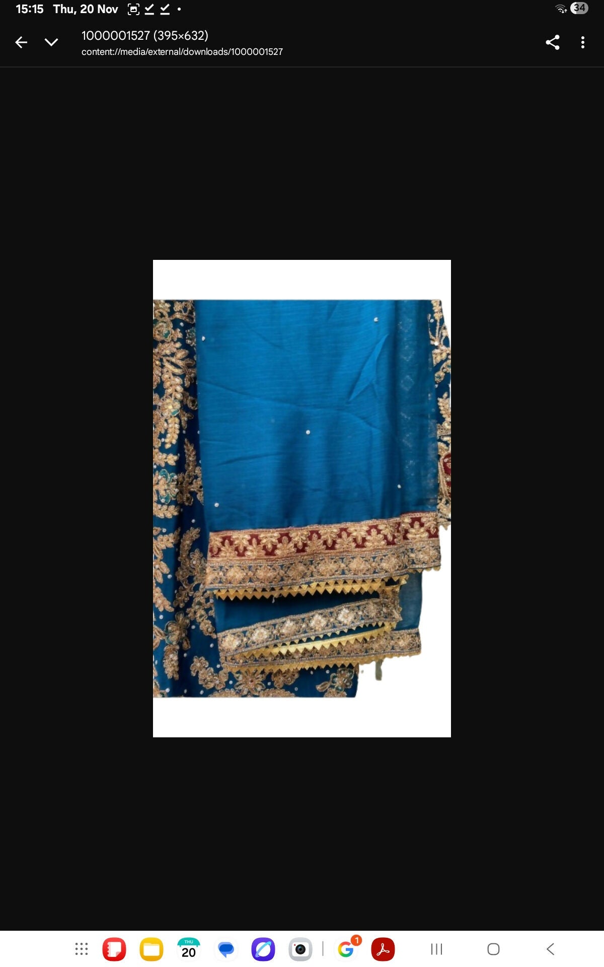 Haseen Official Three Piece Formal Fancy Dress | Women Branded Kurta | Small |Worn Once