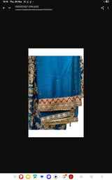 Haseen Official Three Piece Formal Fancy Dress | Women Branded Kurta | Small |Worn Once