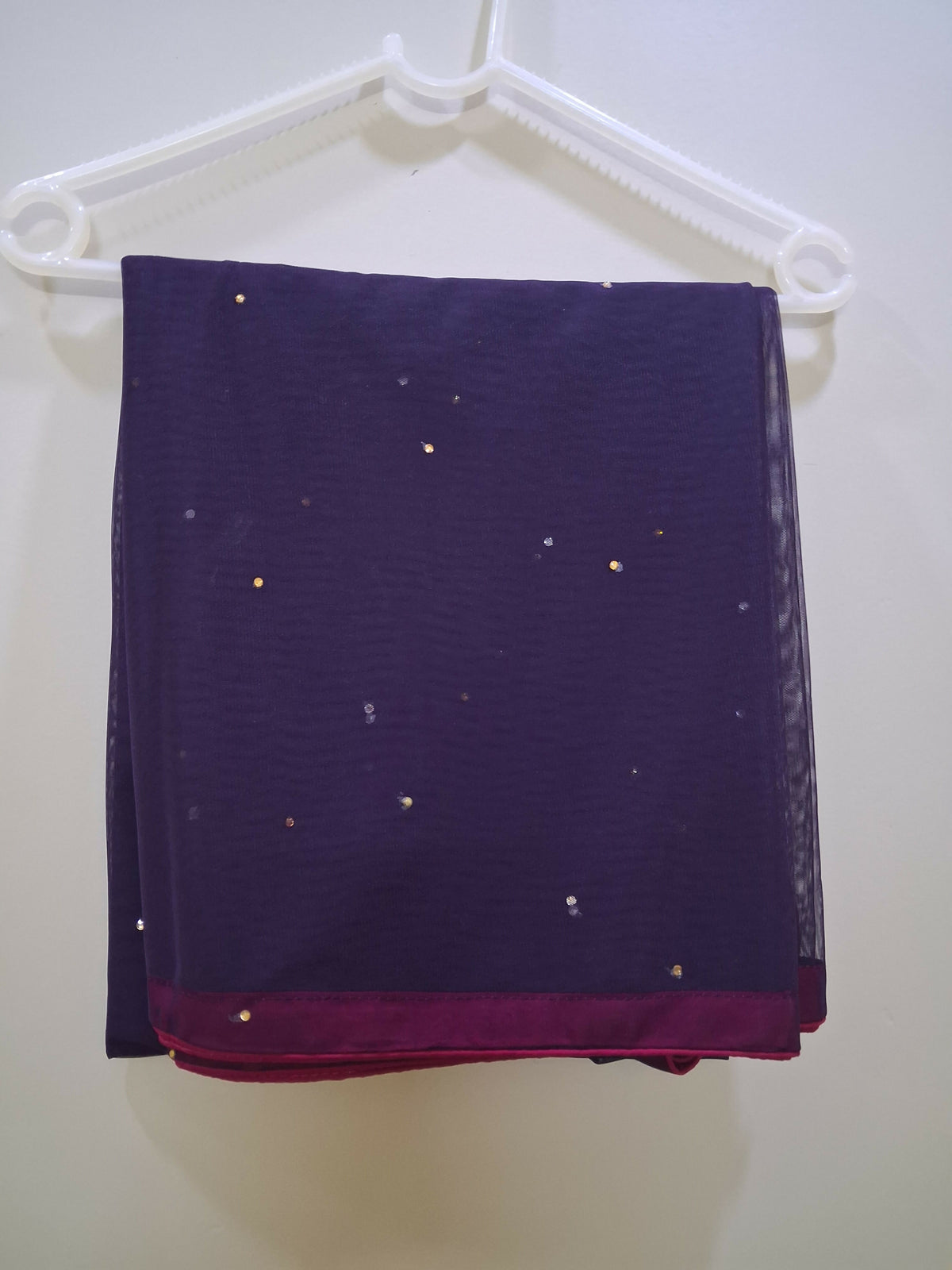 Purple & Copper Gold Embroidered Frock | Women Frocks & Maxis | Medium | Preloved
