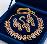 Leaf Round Necklace Set-00043 | Women Jewelry | Wedding Jewelry & Sets | Brand New
