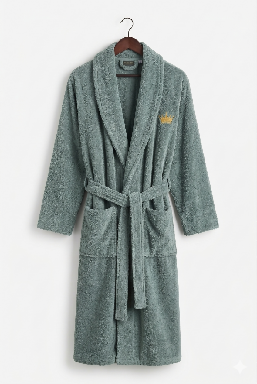 Luxury Crown Fleece Bathrobe for Women & Man – Soft Plush Spa & Hotel Style Robe | Women Beauty | Bath & Body | Brand New