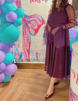 Zoya Hussain Dress | Women Skirts & Dresses | Large | Burgandy | Worn Once
