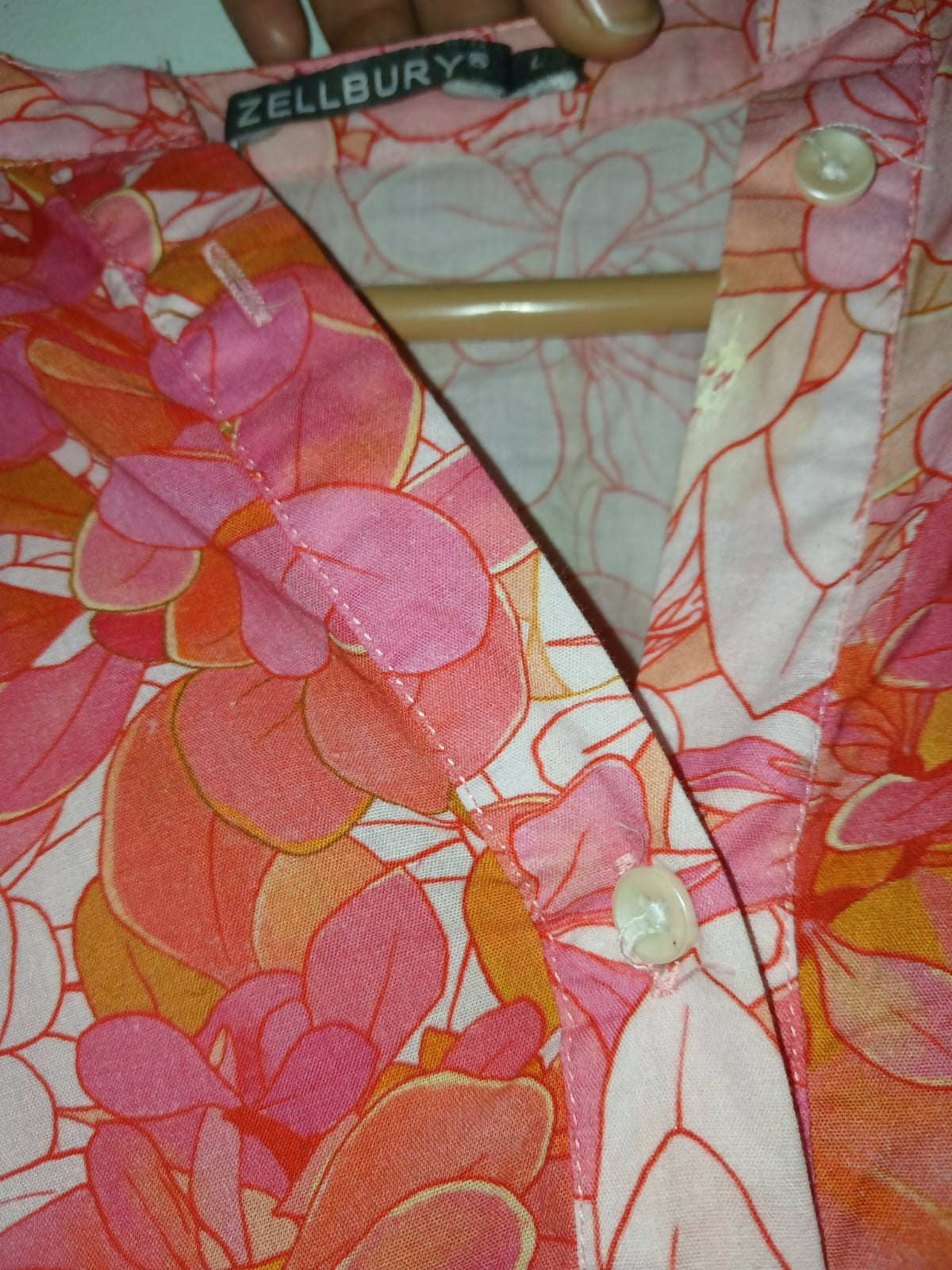 Zellbury | Women Frocks & Maxis | Orange & White | Large | Preloved