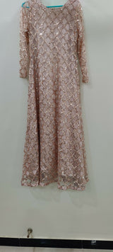 Sequins Maxi | Women Frocks & Maxis | Peach | Small | Worn once