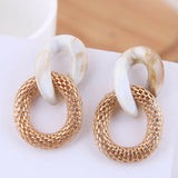 Statement Acrylic Chain Round Earrings | Women Jewerly | Earrings | Blue | Brand New