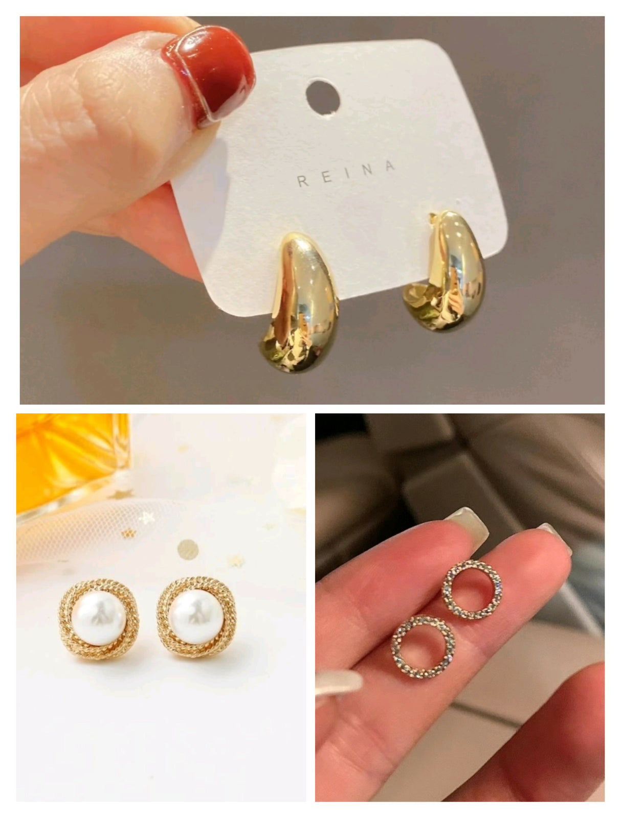 Pack of 3 pairs of earrings (148-706-714) | Women Jewelry | Earrings | Brand New