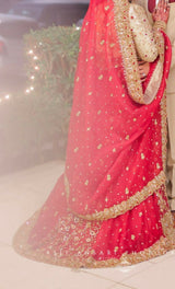 Royal Bridal Ensemble | Red Bridal Sharara | Women Bridals | Medium to Large | Worn Once