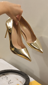 Golden Heels | Women Shoes | Heels | Size:39 | Brand New