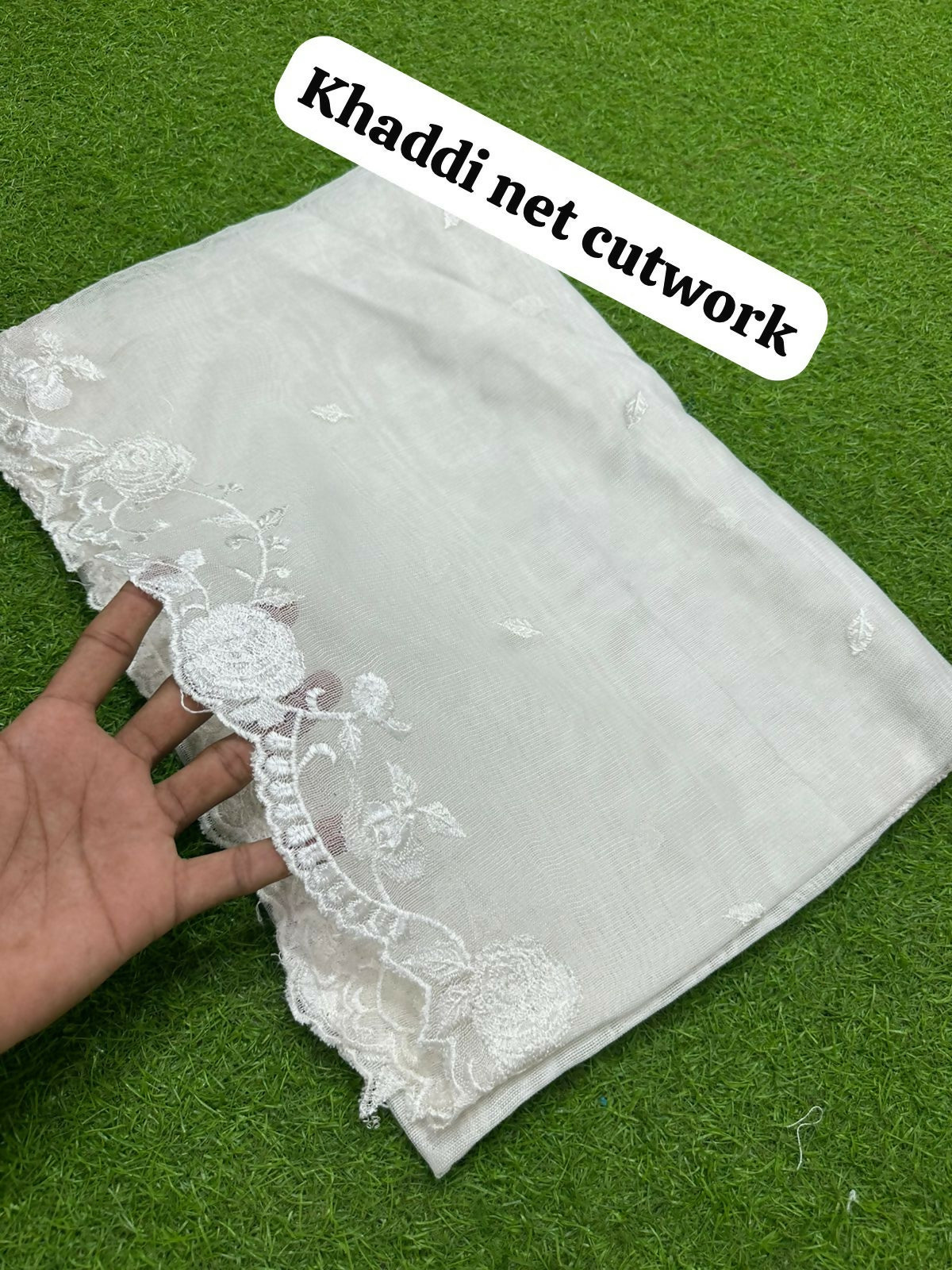Khaadi Net Cutwork Dupattas | Women Accessories | Dupattas & Shawls | Size: 2.5 Yards | Brand New