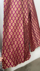 Maroon Banarsi Flapper | Women Bottoms & Pants | Large | Preloved