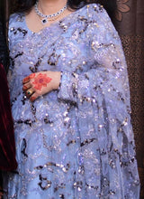 Ice Blue Saree | Women Locally Made Formals | Small | Worn Once