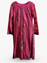 Beautiful 3 PC Suit | Women Locally Made Kurta |  Red Jacquard Kurta | Medium | Worn Once