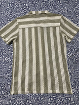Molokai Green Striped Crochet Button Down Shirt