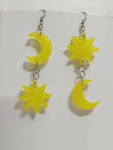 Star and Moon Earrings | Women Jewelry | Small | New