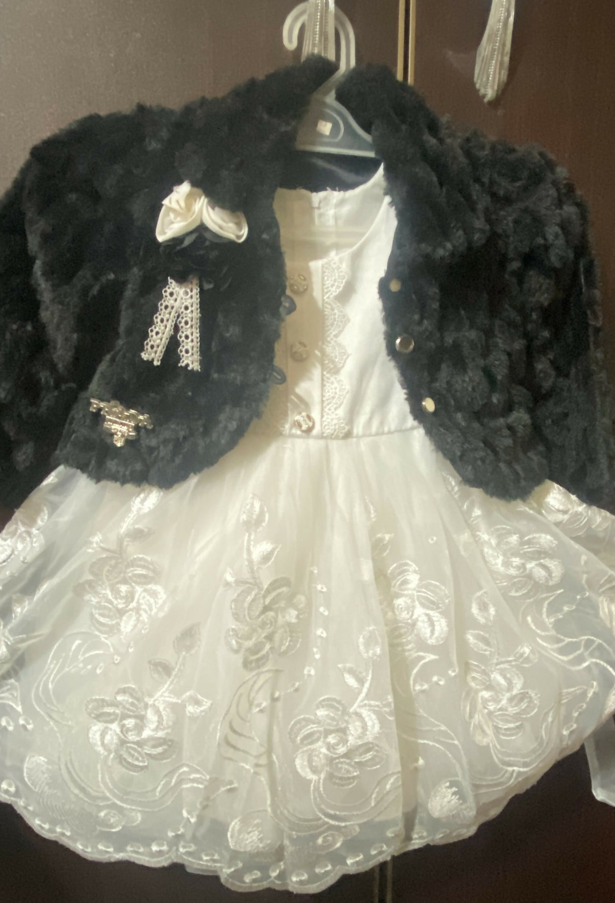 Black & White Fairy Frock With Jacket | Kids | Girls Skirts & Dresses | Size:1-2 Yrs | Preloved