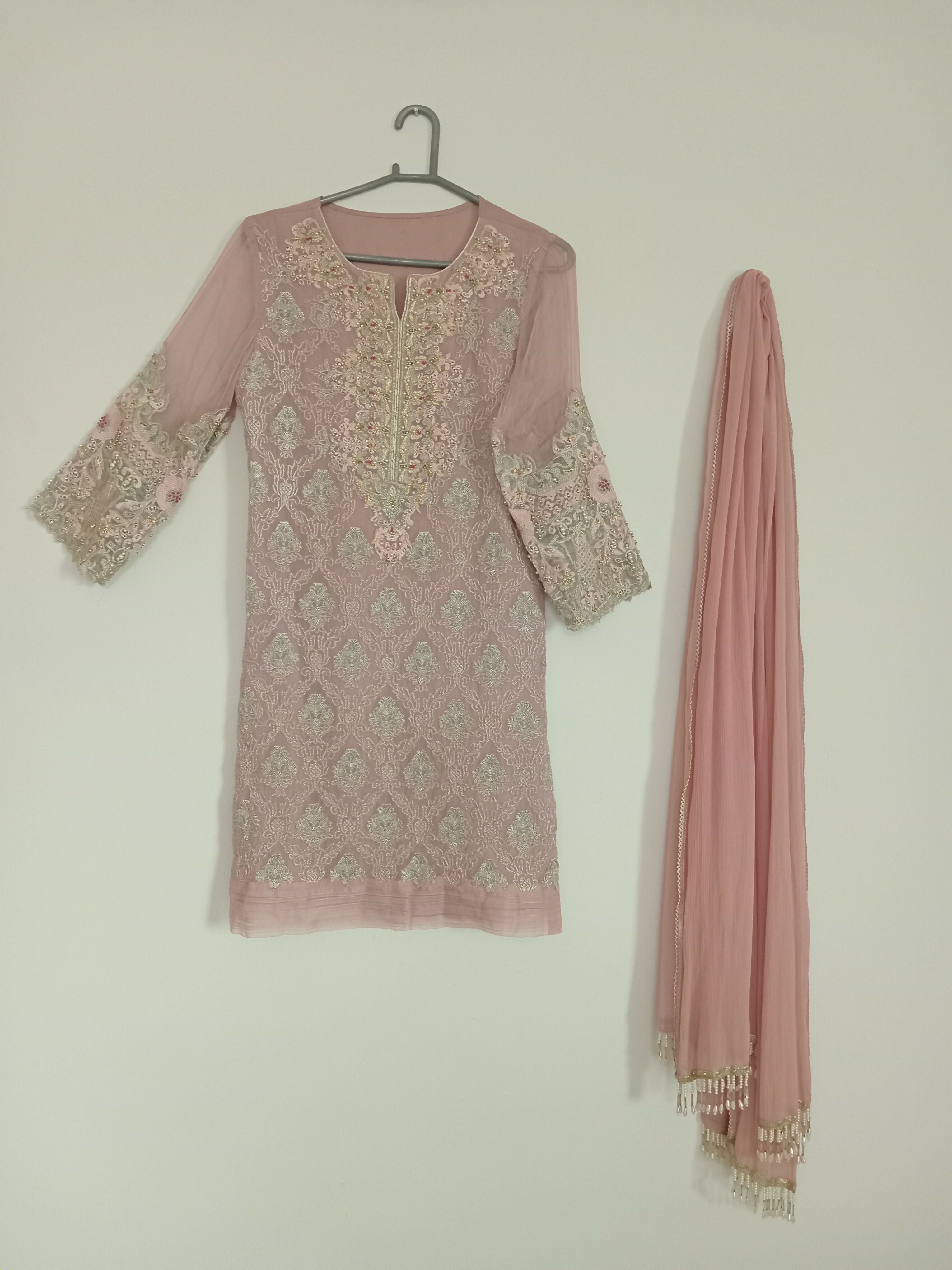 Tea pink Semi formal Suit | Women Locally Made Formals | Small | New